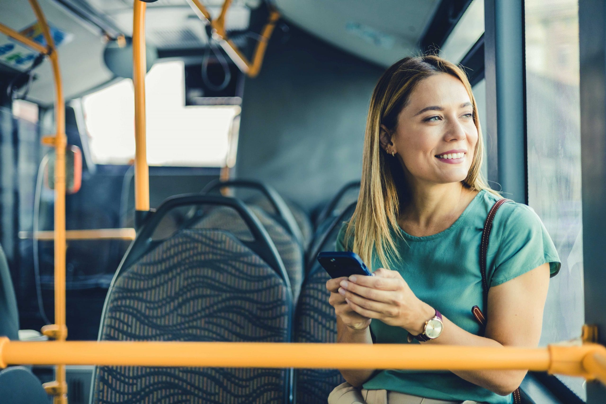 vrouw in tram