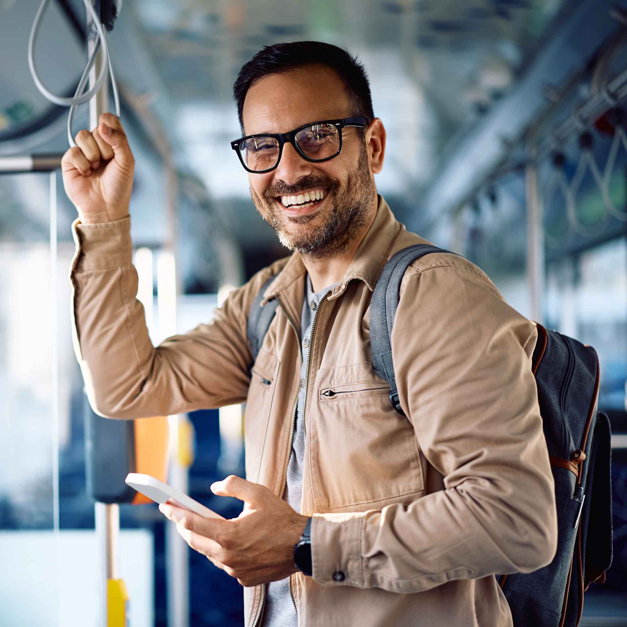 man in tram
